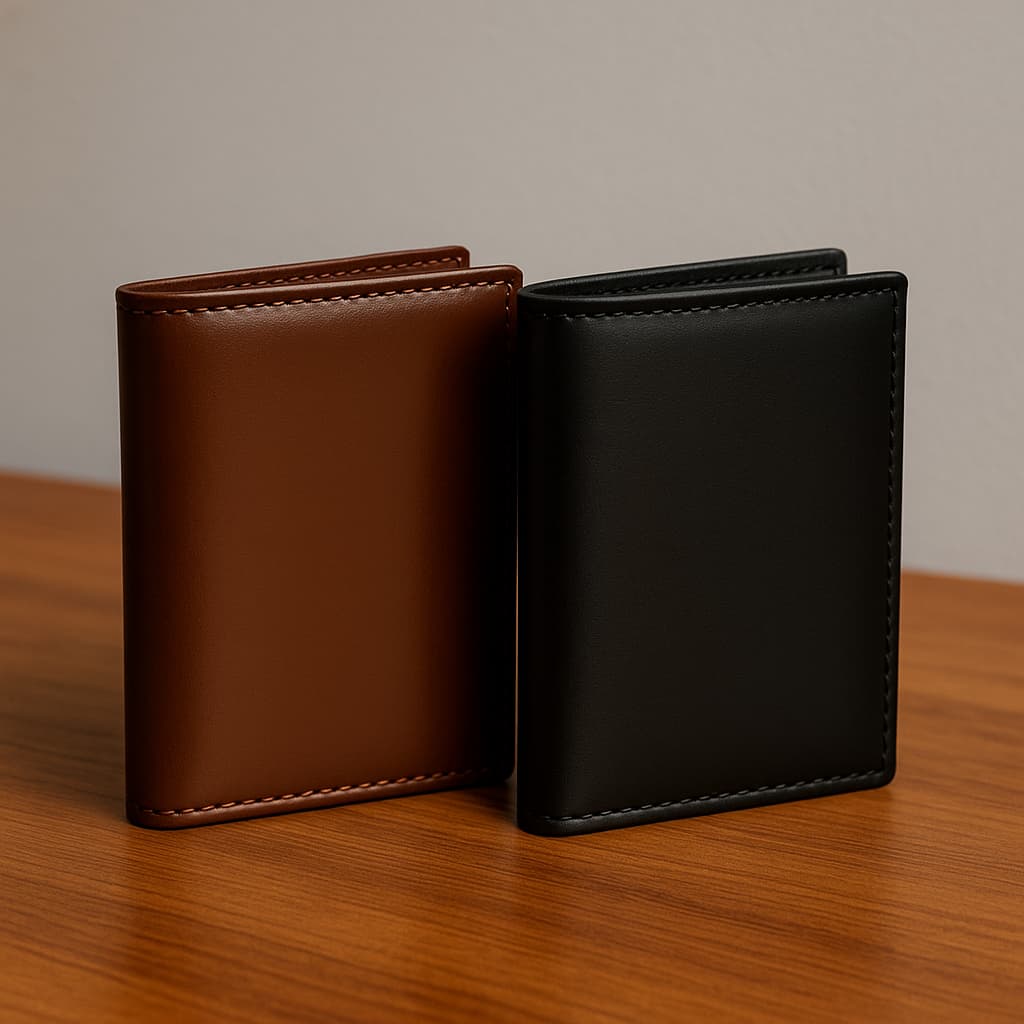 Carteira Masculina - Porta Cartão - 2 Unidades - Em Couro