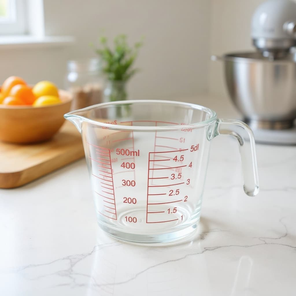 Jarra Medidora De Vidro 500ml com Alça Para Receitas Resistente