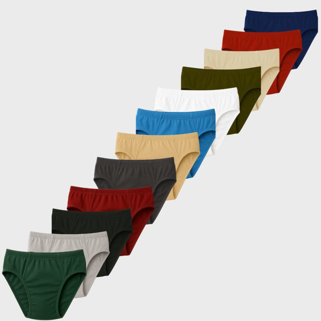 Kit 12 Cuecas Slip Comum E Plus Size Básica 100% Algodão Masculino Adulto Tradicional