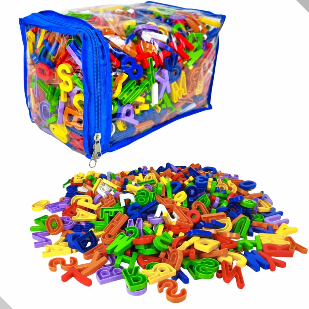 Brinquedo Educativo Sacola Com Letras  Números E Sinais 1000 Peças