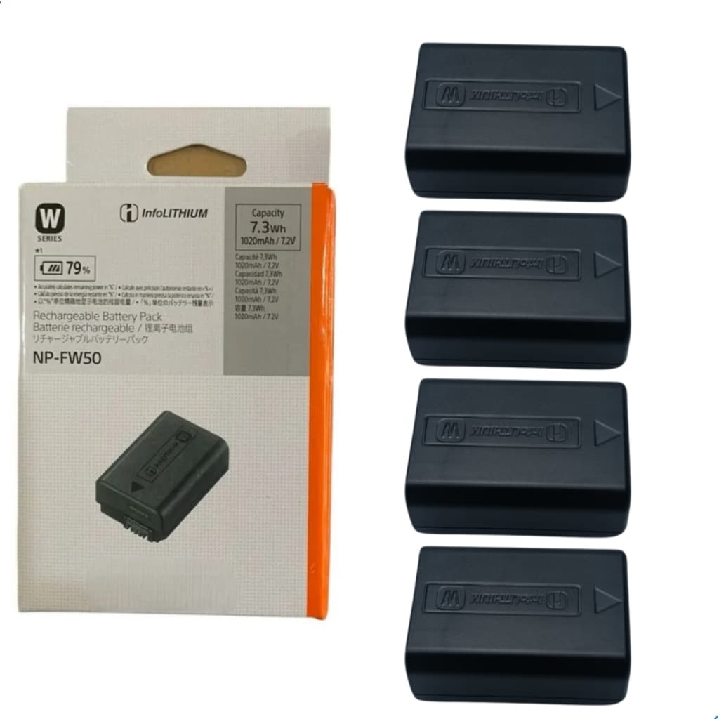 4 Baterias Np-fw50 Sony Alpha A6000 a6300 a6500 a7r a7s a7