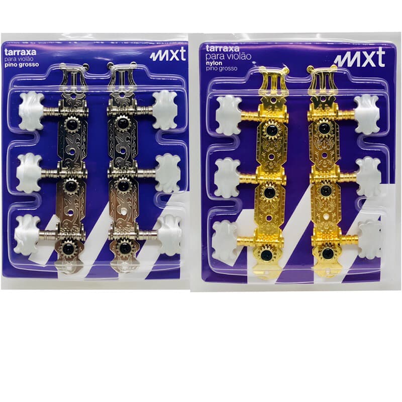 Tarraxa P/ Violao Nylon Pino Grosso Cromada / Dourada