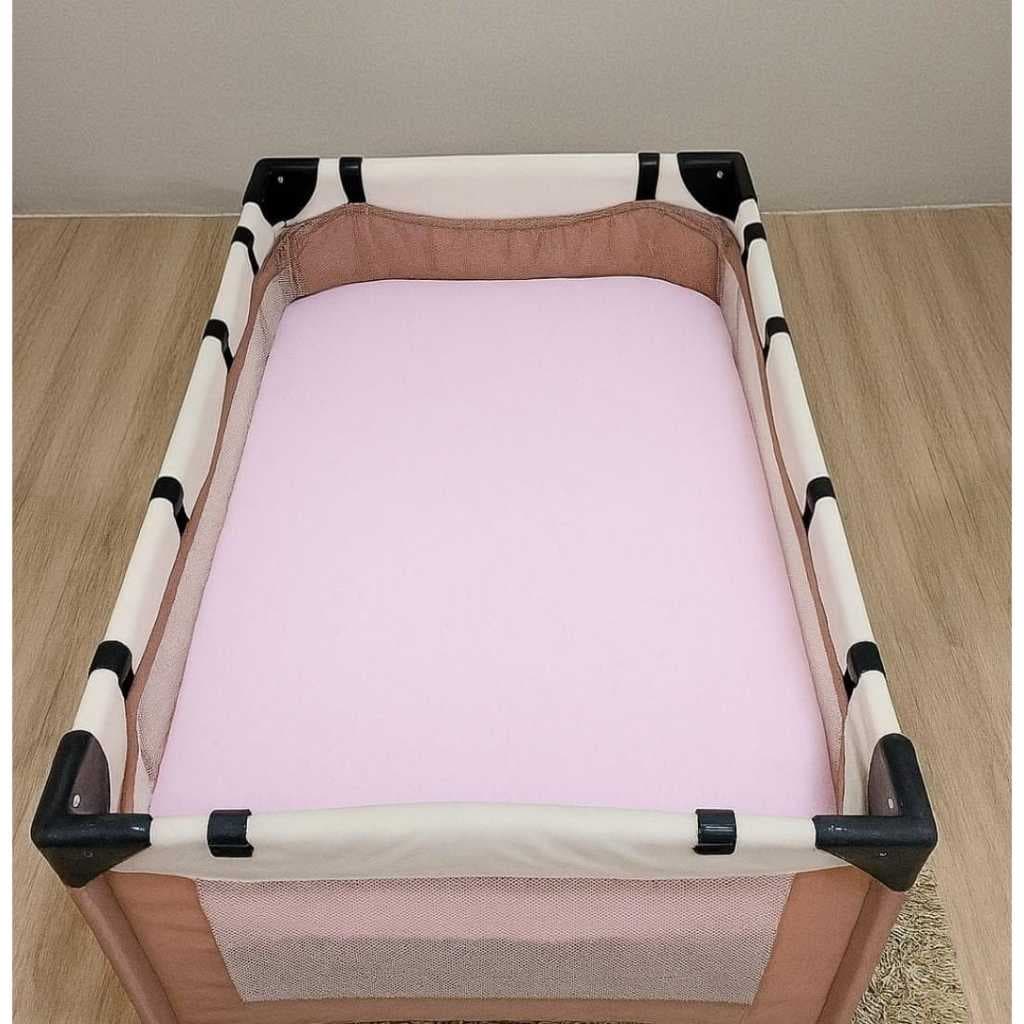 Colchão Para Berço Desmontável Todo Branco Colchao berço Dobravel 1 metro comprimento x70 largura x 5 altura Novo chique