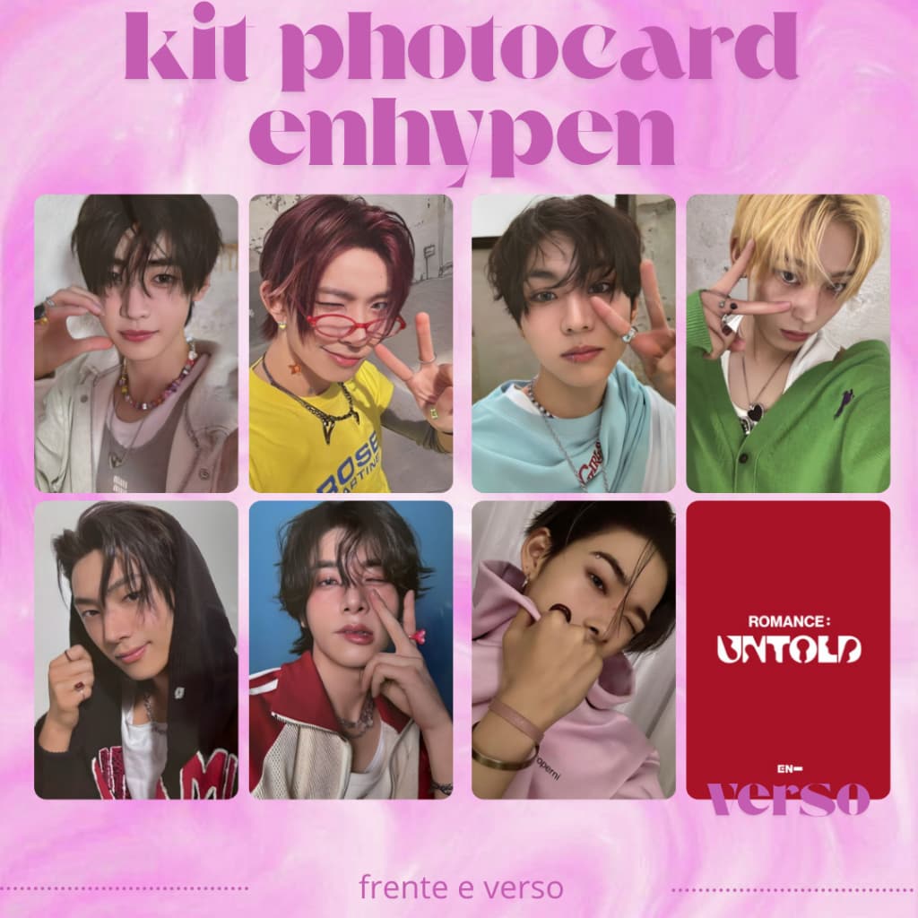 Kit photocard fanmade enhypen romance : untold daydream