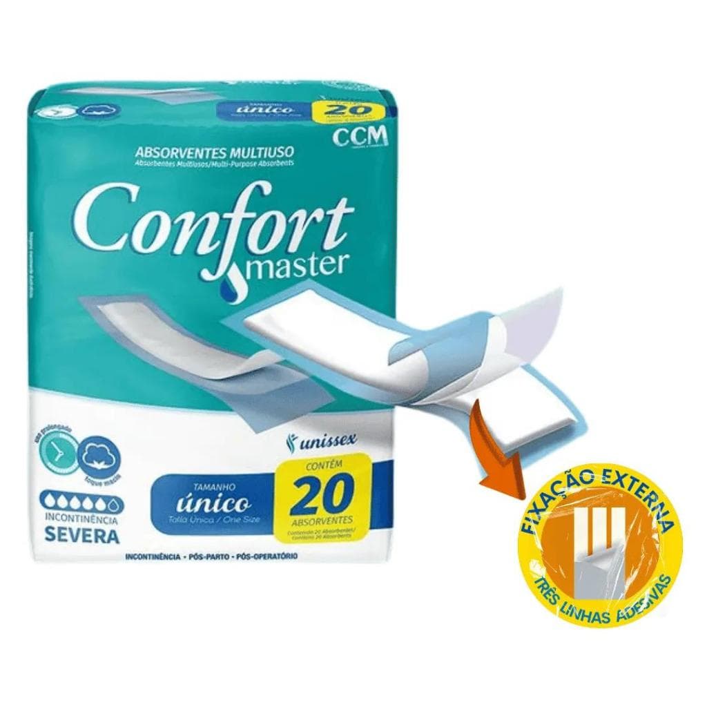 Absorvente Geriatrico Confort Master Com Fita 20 unidades