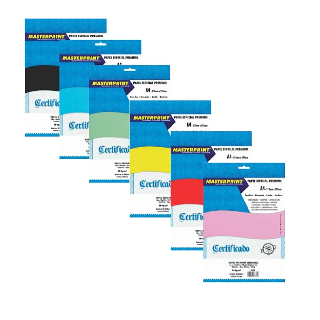 Mix 6 Cores Color Plus Offset Masterprint Mix 50 Folhas