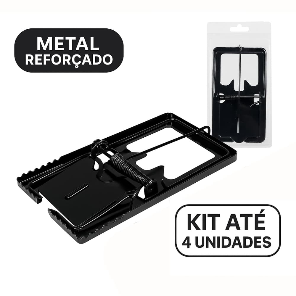 Pega Tudo Metal Kit 1 a 4 Unidades Rat Mosquitos Baratas Moscas Aranhas Escorpião