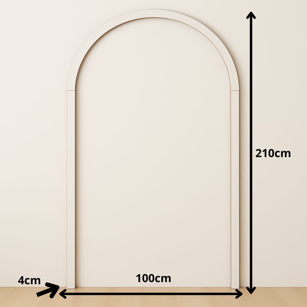 Arco Romano em MDF Branco 210x100cm – Parede Decorativa
