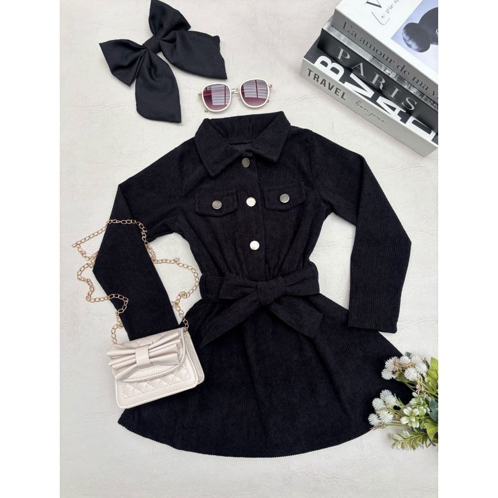 vestido veludo infantil feminino