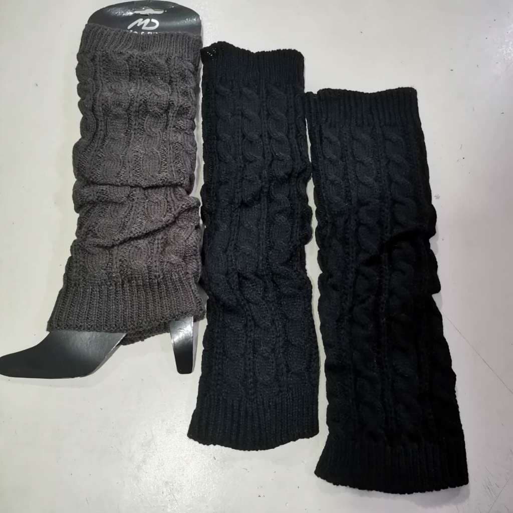 Polaina De Lã Feminina Tricotada Para Frio Joelho Quente De Inverno