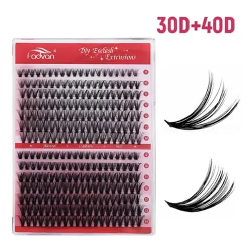 Cílios Fadvan Tufos Volume Russo Original 30/40 D 0.07D 9-14 MIX