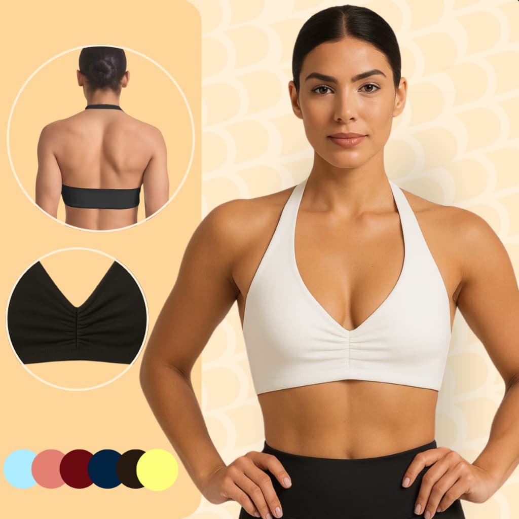 Top Halter Feminino Fitness Frente Unica Suplex Bojo Removìvel Treino Yoga Casual Academia Básico