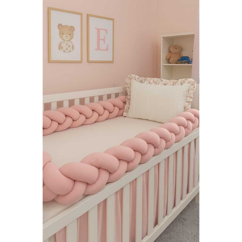 Kit para Berço Americano 3 peças Promoção Modelo Trança ou Modelo Tradicional Algodao e Micropercal