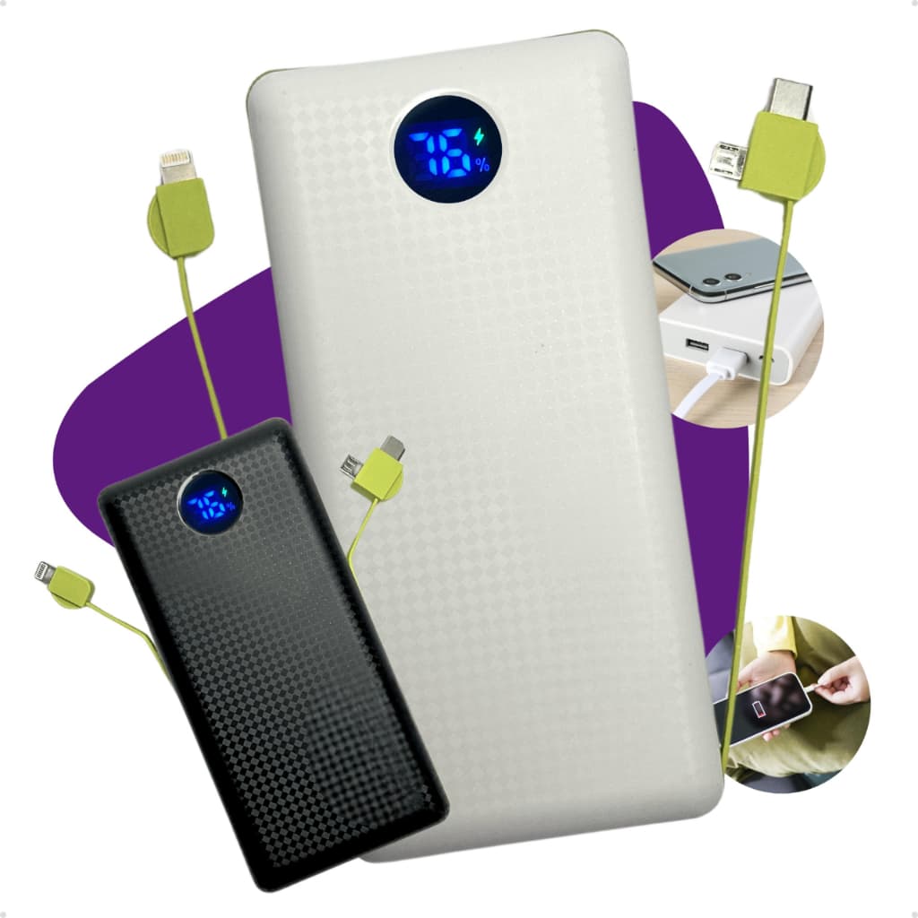 Carregador Portátil Turbo Power Bank 20000mah Display Original Universal