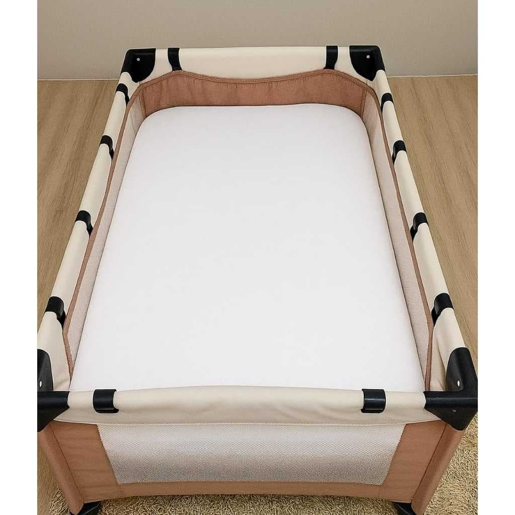 Colchão Rosa para Berço Desmontavél Cercadinho 1m x 70cm com espuma e zipper capa removivel