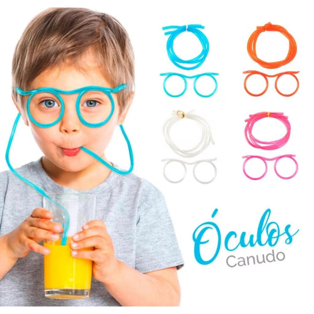 Canudo  Óculos Divertido Criança(1/3/5 peças)