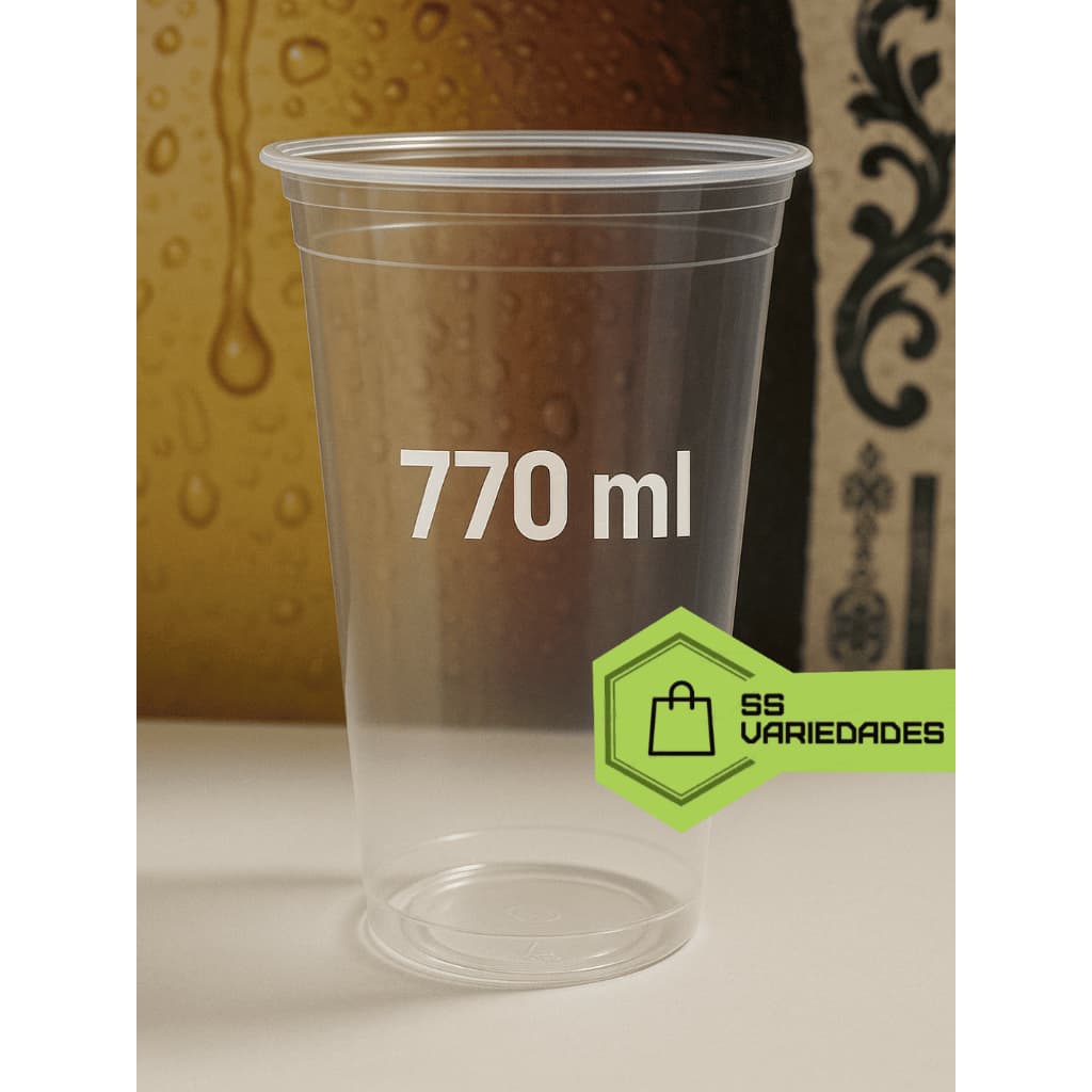 Copo 770ml PP Ultra Copos Transparente Reforçado – Ideal para Festas, Eventos, Bebidas, Drinks