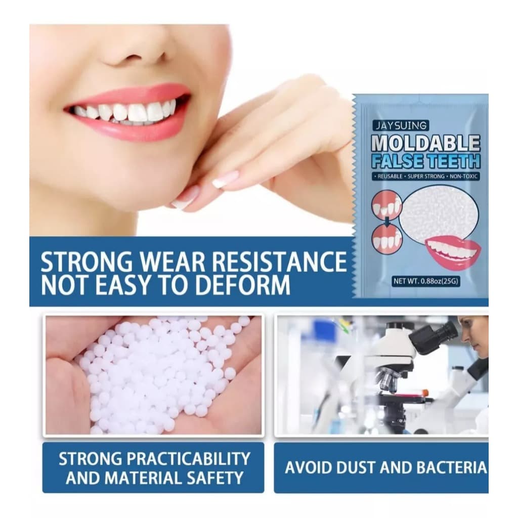 Massa termoplástica que derrete na água à 70 graus