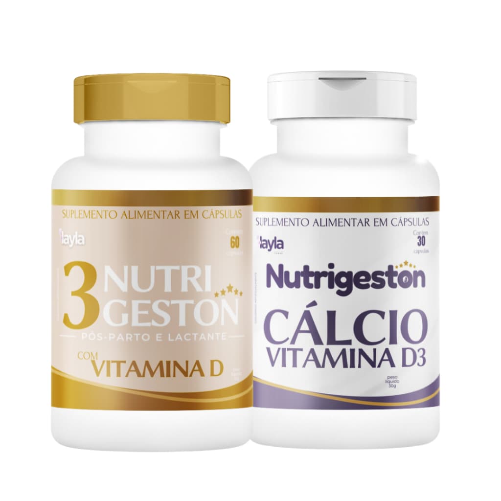 KIT LACTANTE Nutrigeston 3 + Nutrigeston Cálcio +D3 - Vitaminas para Lactantes - Amamentação