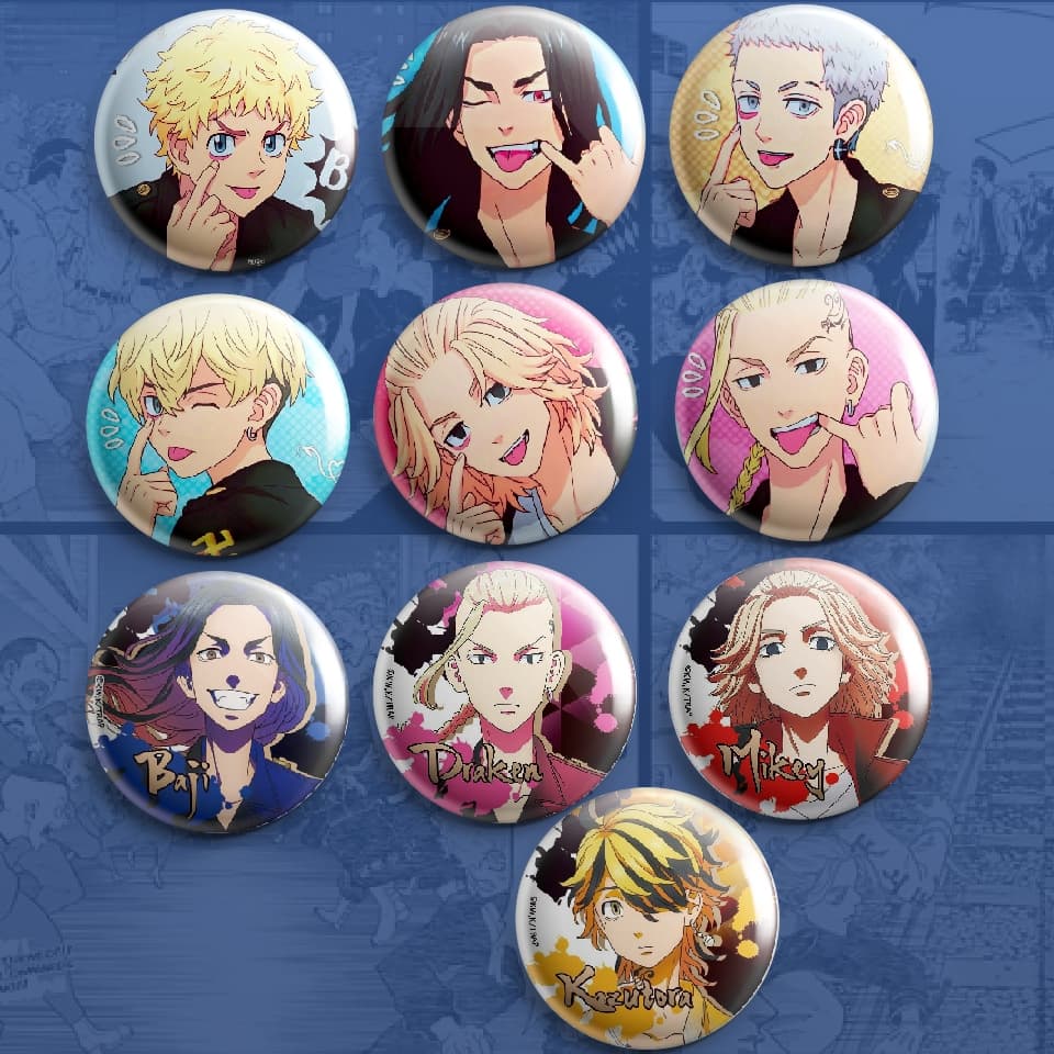 Bottons Broche Animações Anime Tokyo Revengers