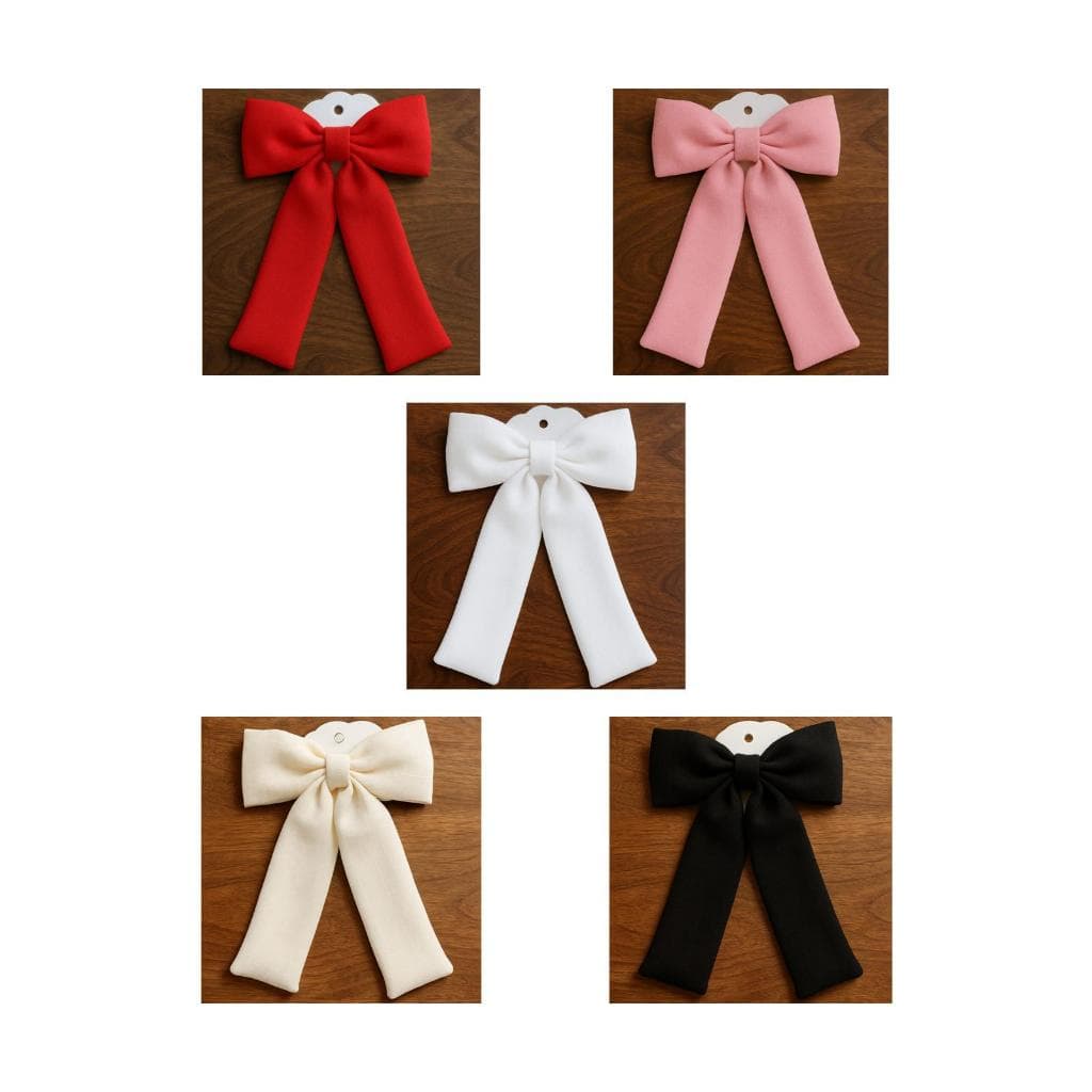 Laços de Linho Estilo Boutique Infantil e Adulto Bico de Pato Grande para Coques e Penteados