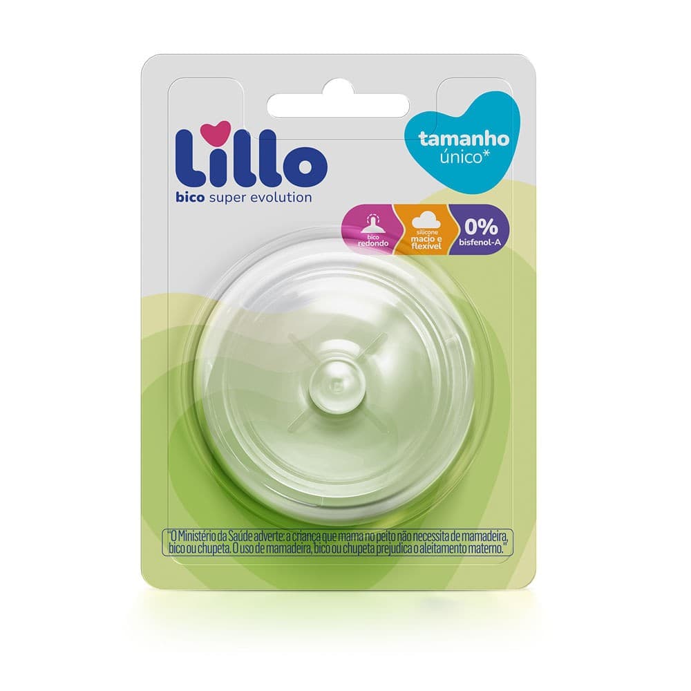 Bico De Mamadeira Lillo Super Evolution Silicone Tamanho Unico