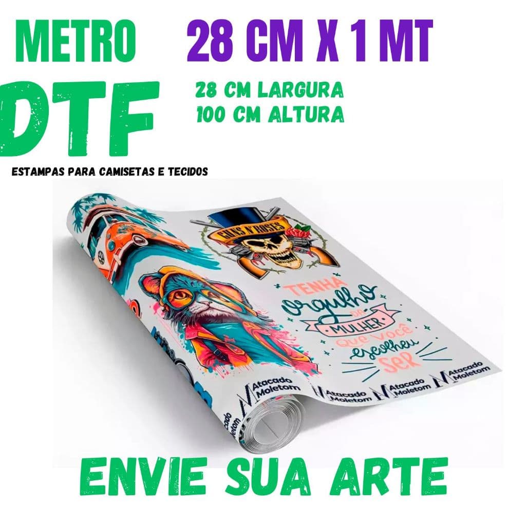 DTF Textil Impressão de Estampa Para Camisetas e Qualquer Tecido Envie Sua Arte  Oferta
