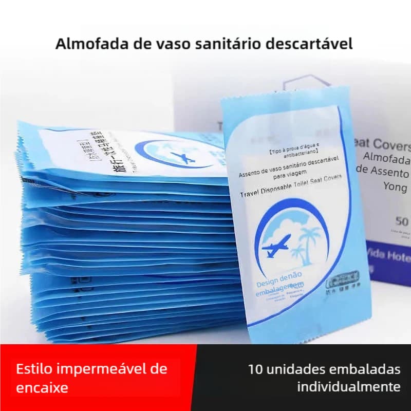 10/20/30/50 Pcs Protetores Assento Sanitário Descartável Plástico Privada Folha Forro Bacia Banheiro Público Kit