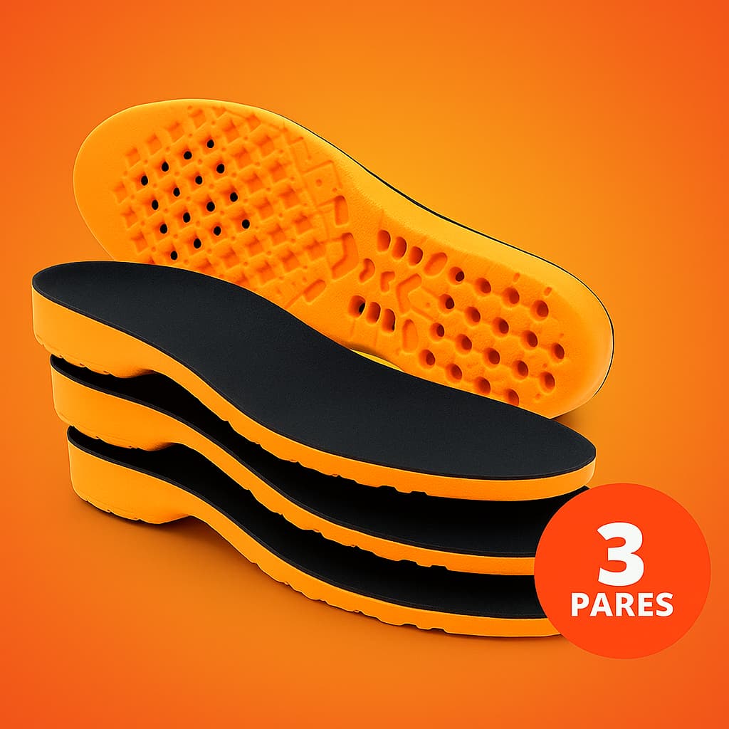 Kit 3 Pares Palmilha Ortopédica em Gel | Conforto Premium e Envio Imediato
