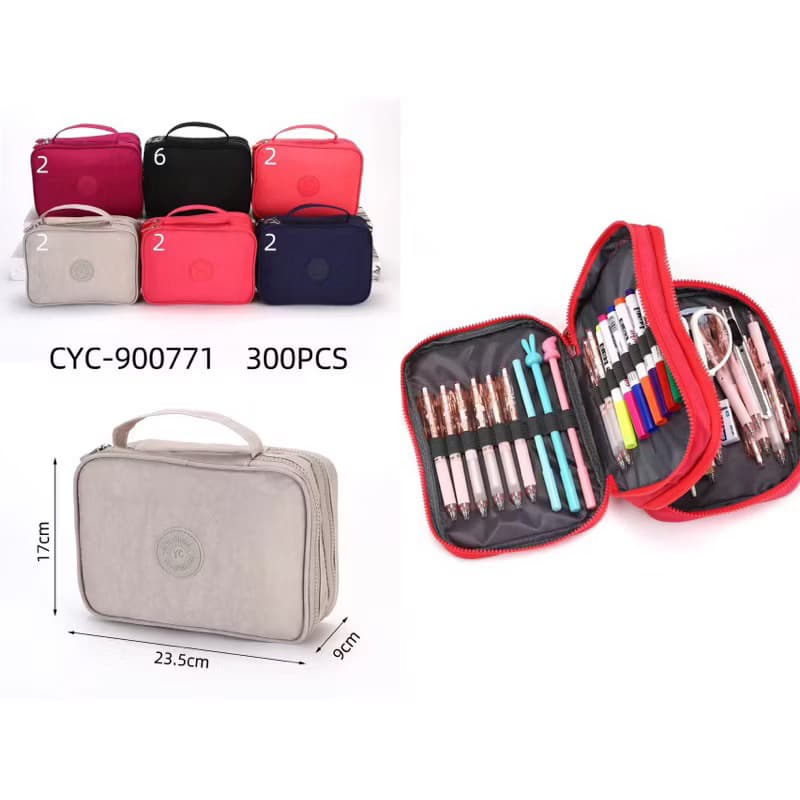 Estojo Infantil Escolar Feminino Masculino Box Juvenil Grande Jumbo 2 Compartimentos