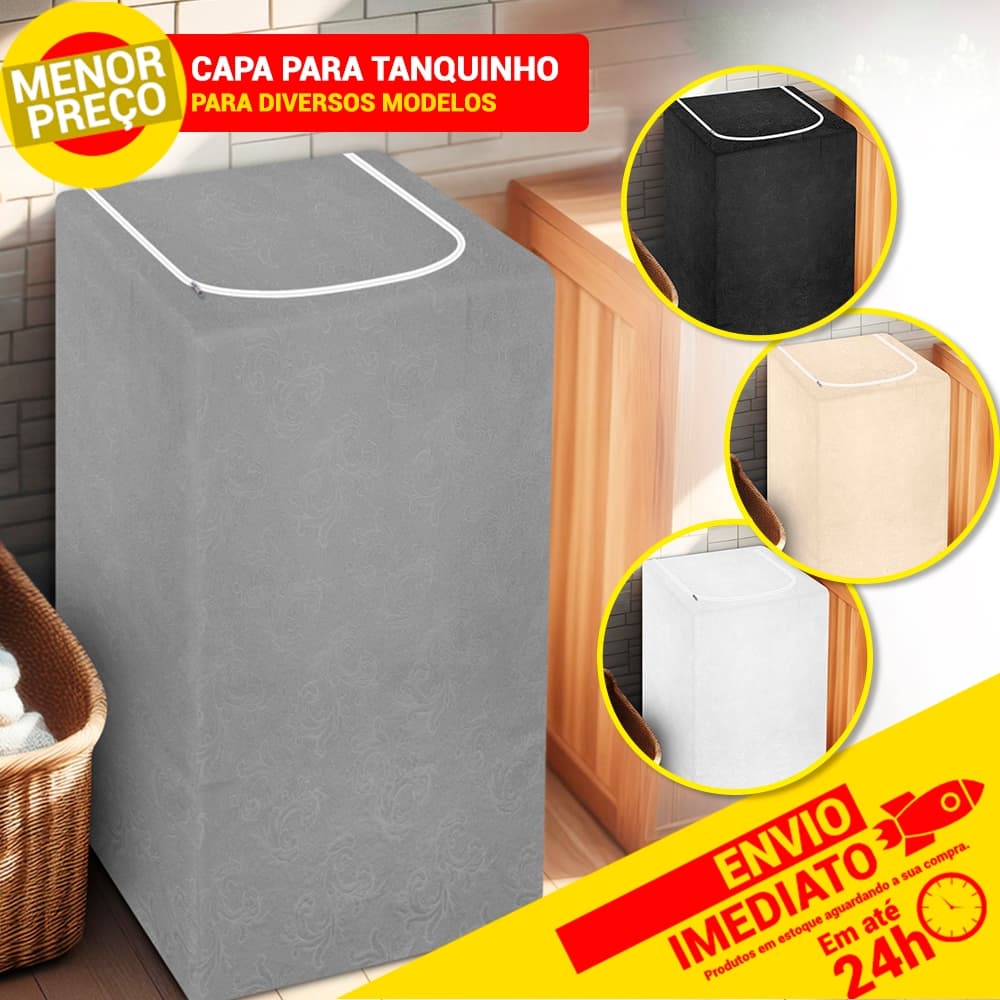Capa Para Tanquinho Lavadora Flanelada Com Zíper Suggar Colormaq Britânia - Envio Imediato
