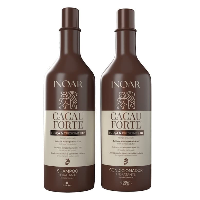 Inoar KIT Cacau Forte Shampoo de 1L e Condicionador 800ml