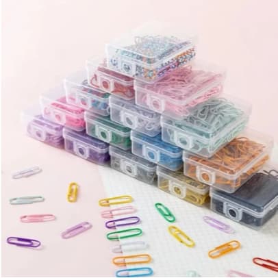 200 Clips Coloridos Papelaria Tons Pastéis/Coloridos Prendedor Documentos Escola/Escritório 23999-X