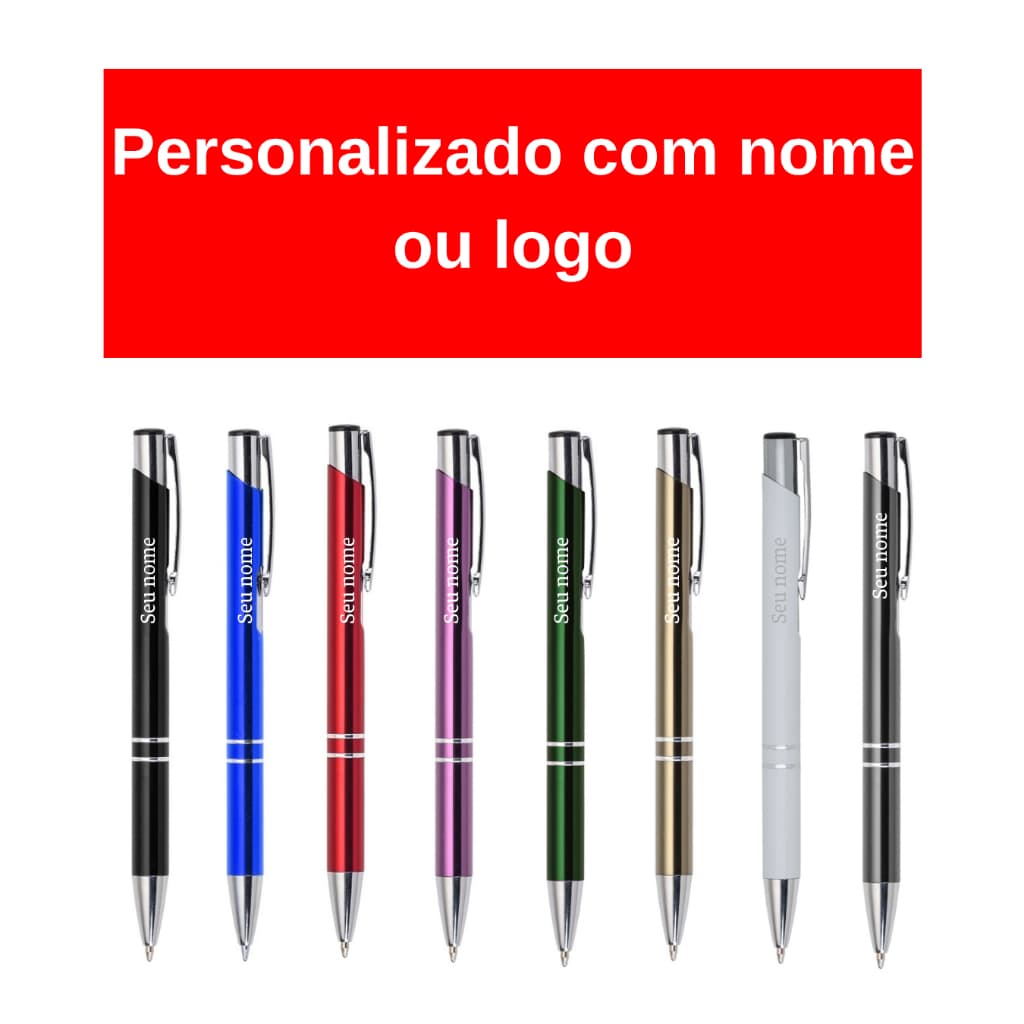 10/15/20/25/30/40 Caneta Metal Personalizadas a Laser com nome ou logo