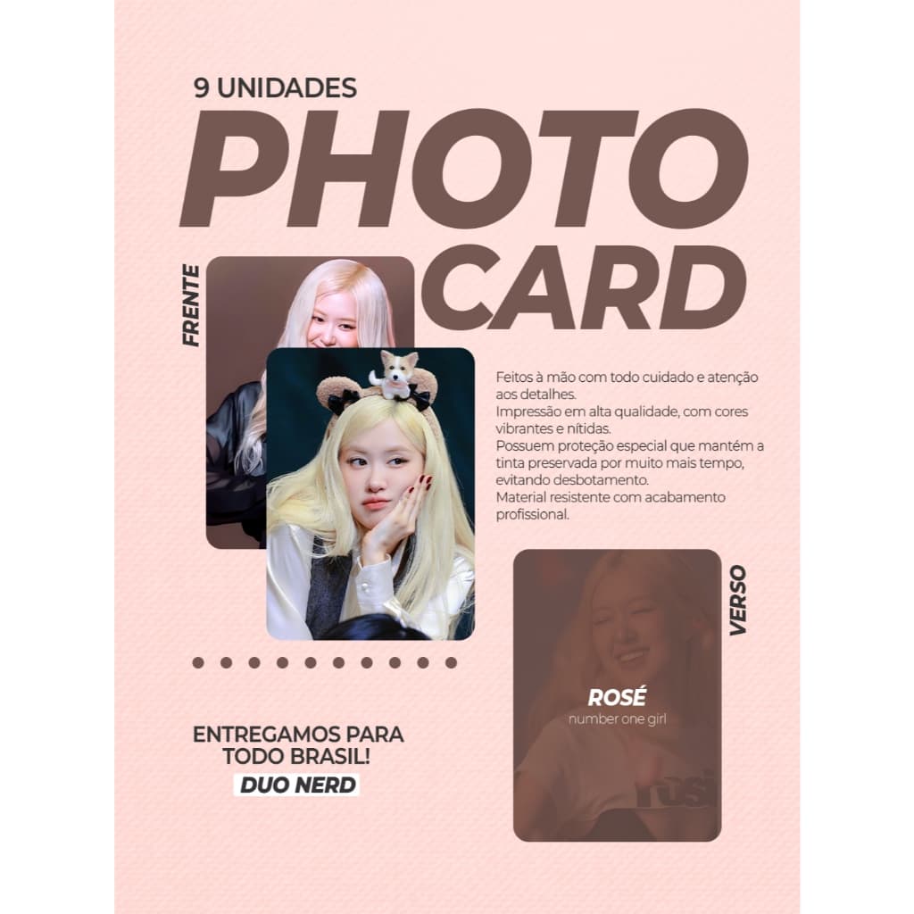 Photocards Fanmade K-pop Rosé Rosie Blackpink