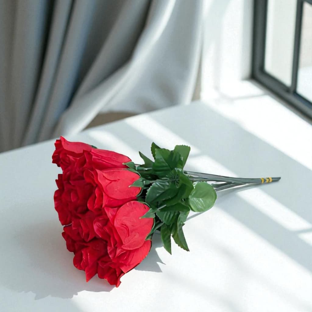 100 Botões Rosa Artificial - Buque De Botões Vermelho Pick