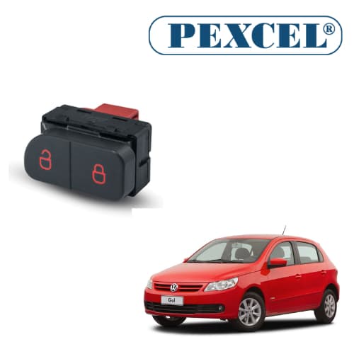 Interruptor de vidro elétrico Gol G5 Trava e Destrava