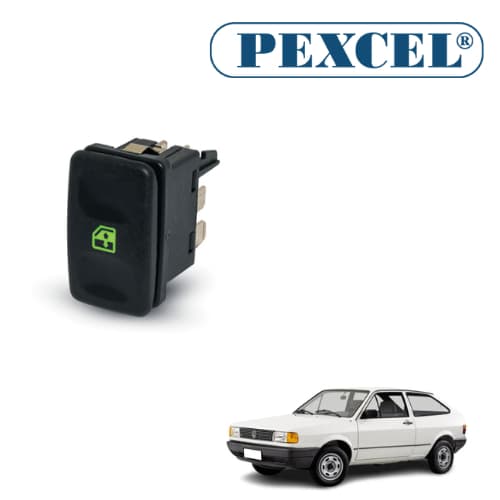 Interruptor de vidro elétrico Gol Quadrado 1988 a 1990 Simples