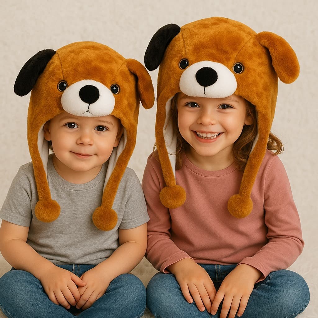 Touca de Ursinho Marrom Infantil Pelúcida REF:TC-110