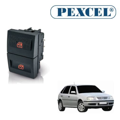 Interruptor de vidro elétrico Gol G3 Simples