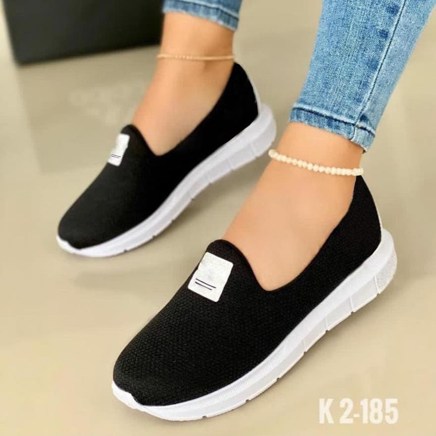 Sapatilha Feminina Calce Fácil Leve e Confortável Lançamento Preto