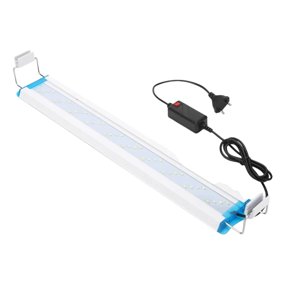 Luminária Led P/ Aquário De 28-70cm Bivolt Luz 3 Cores Crescimento de Corais