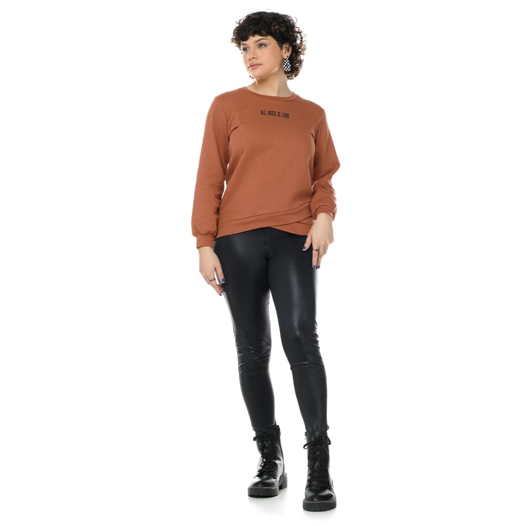 Conjunto Infantil Feminino Blusa Moletom + Legging Cirré Peluciado – Tamanhos 10 a 14 anos