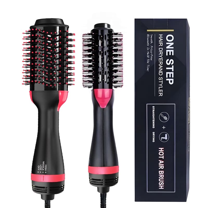 Escova Secadora Alisador Elétrica Quente Cabelo Com 3 Em1 Hair Styler ming APENAS 110V