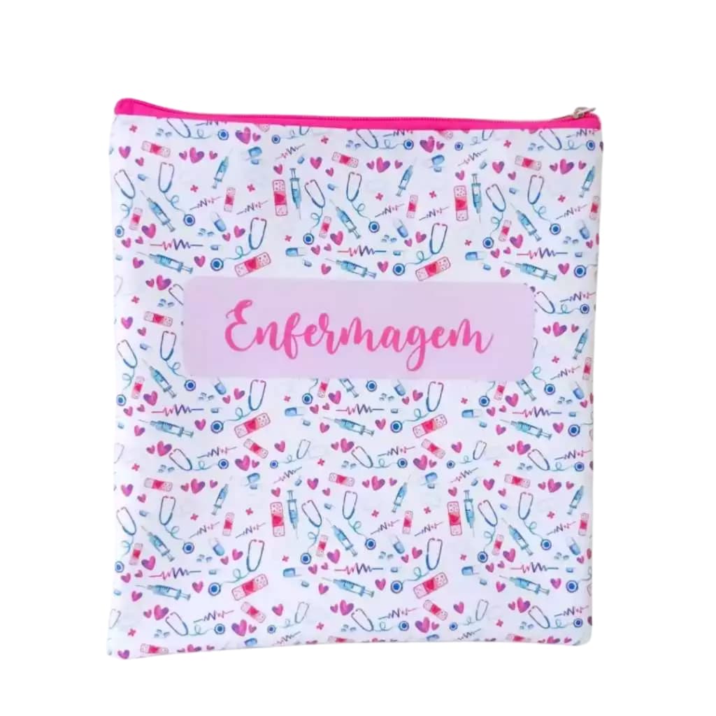 Porta Jaleco ou Estojo Necessaire Slim Transporte Enfermagem Medicina Odontologia Resistente Pratico