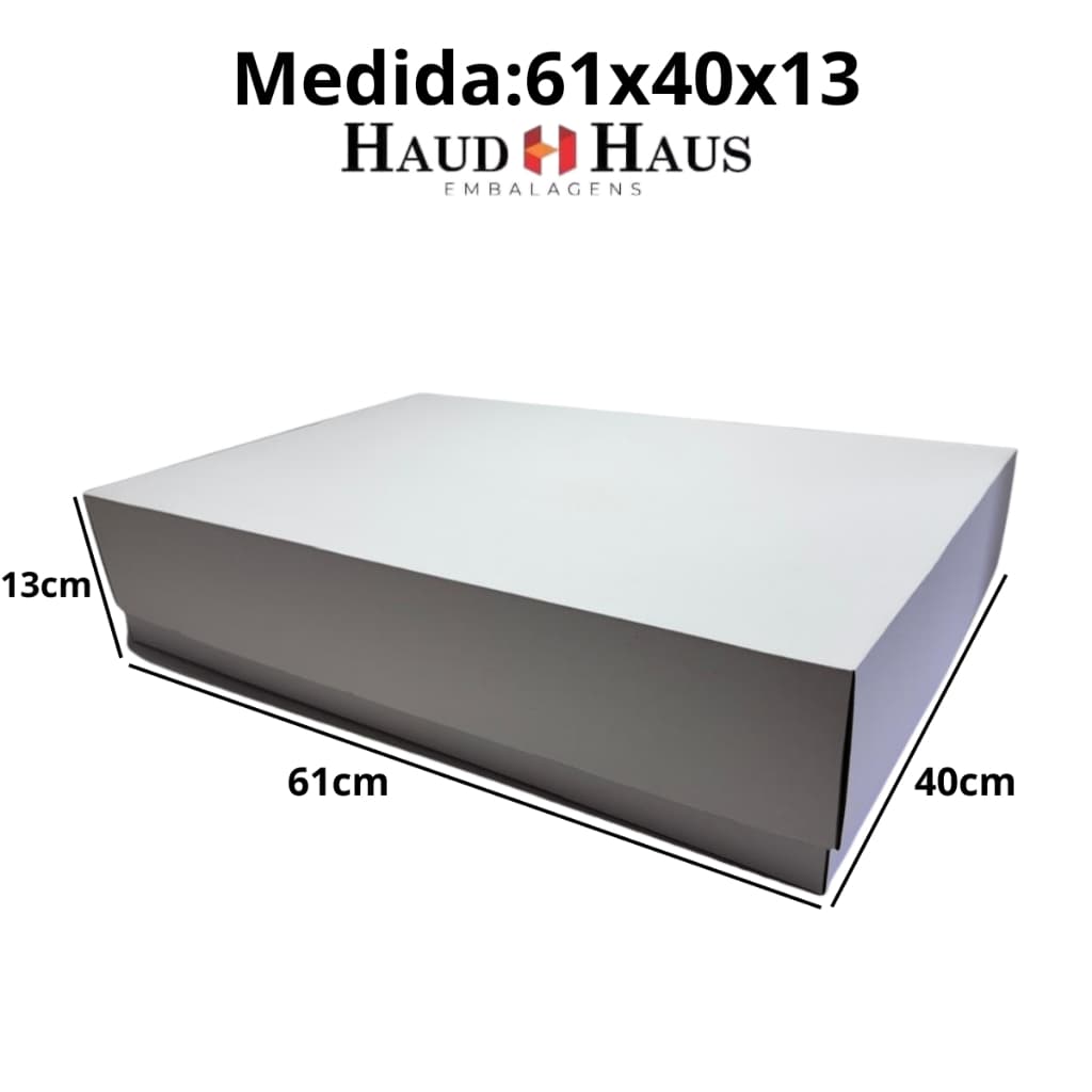 5 Caixas Brancas Grandes 61x40x13 - Resistência e Versatilidade para Embalar com Estilo!