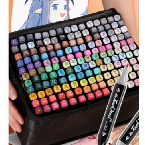 Kit Touch Canetinha Colorida Para Colorir Ponta Dupla Diversos Tamanhos 24/36/48/60/80/120