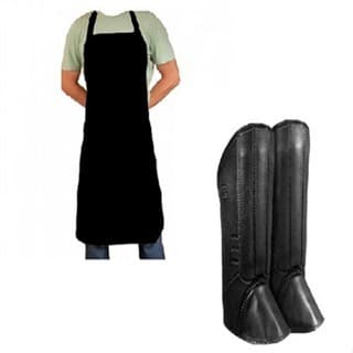 Kit Proteção Avental de Pvc e Perneira de Bidim, Roçadeira, Jardinagem