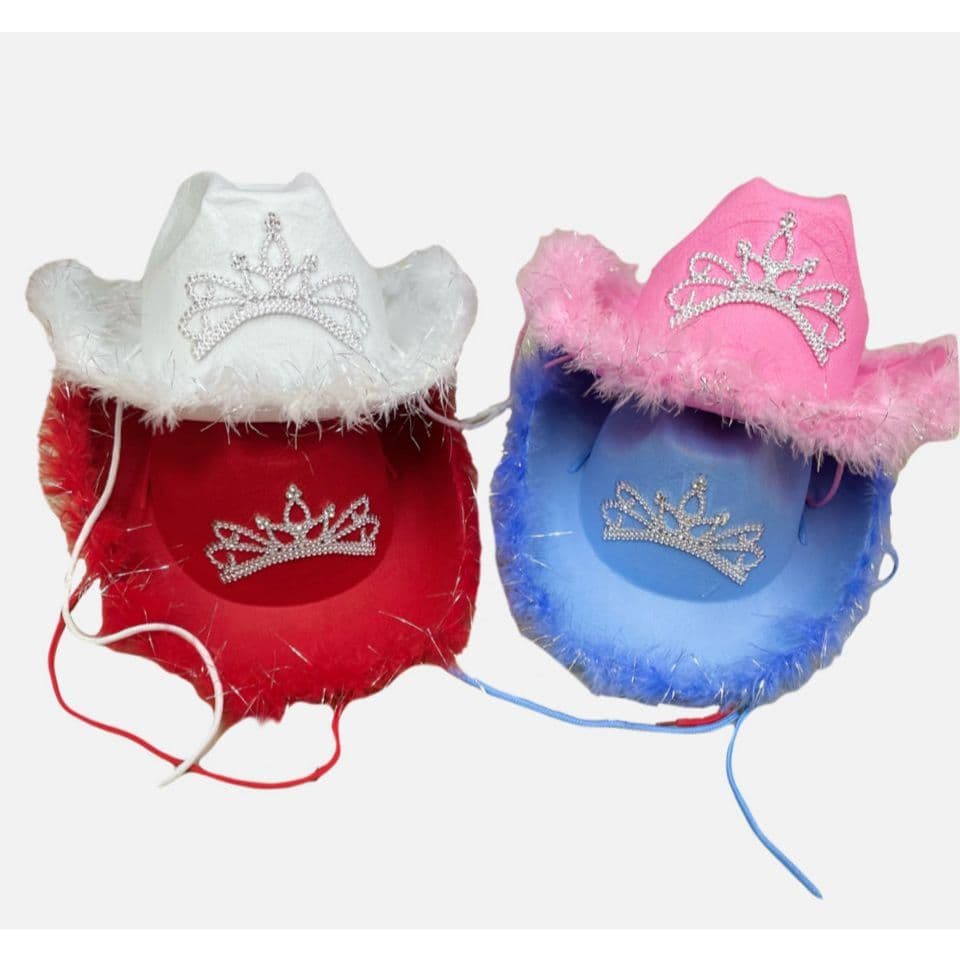Chapéu De Cowboy vaqueira Feminino Rosa Com Pena rosa- INFANTIL E ADULTO!!! LER A DESCRIÇÃO!!
