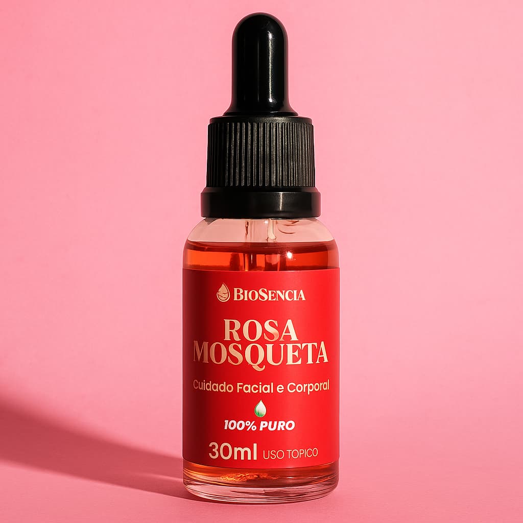 Óleo Rosa Mosqueta Rubiginosa 100% Puro 30ml – Hidrata, Uniformiza a Pele e Nutre Clareador  Natural